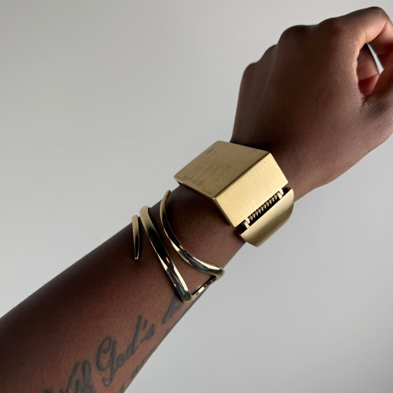 Gold Tone Cuff Stack