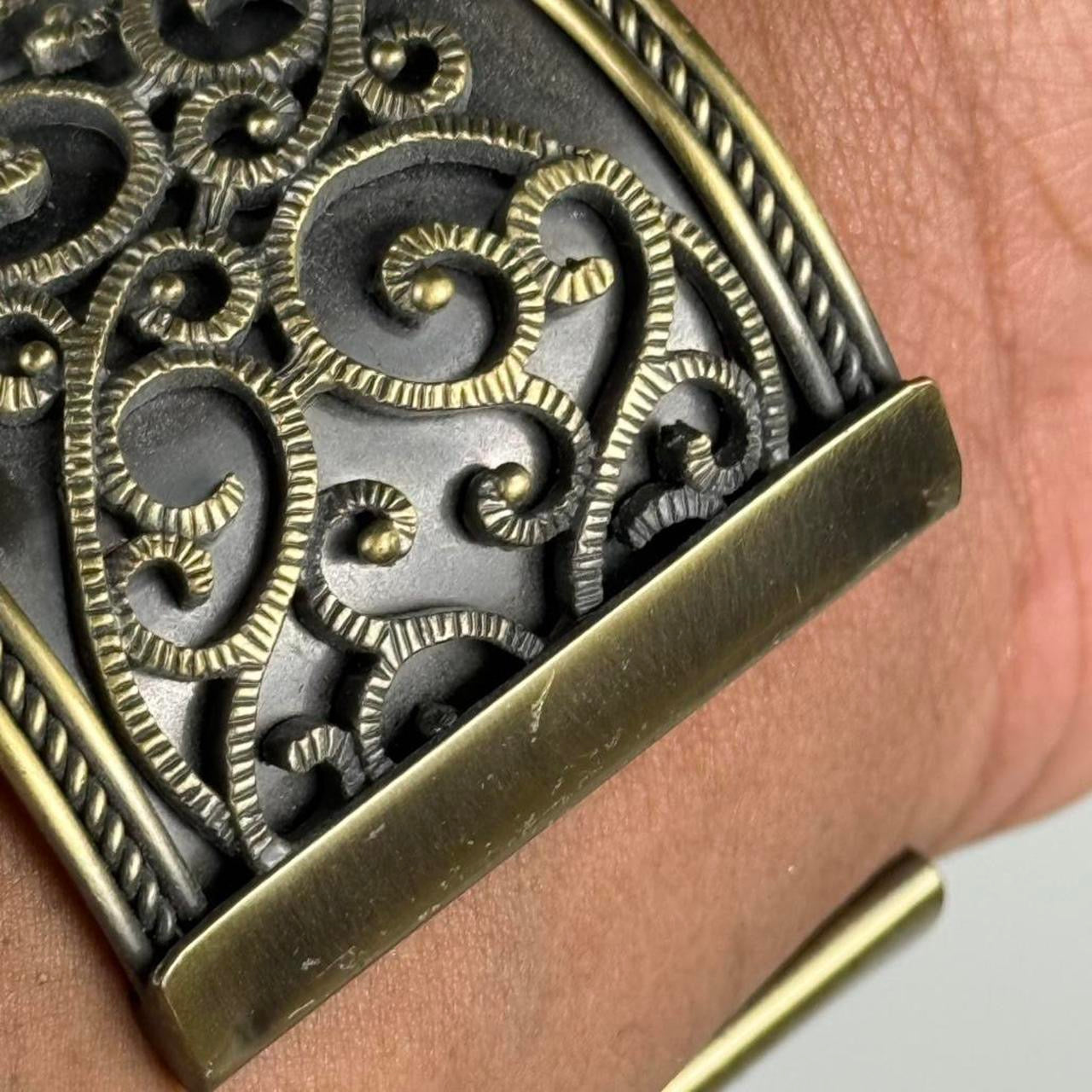 Gold tone bangle cuff