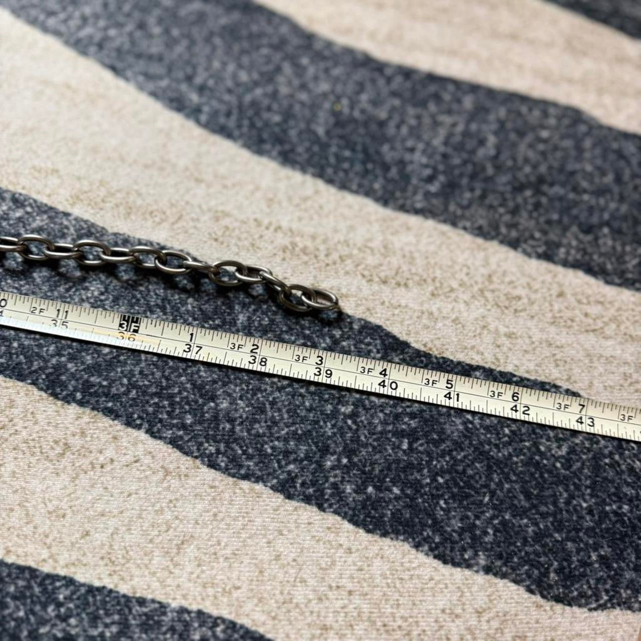 Silver tone chain belt