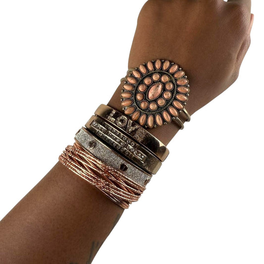 Multicolored Bangle Cuff Stack