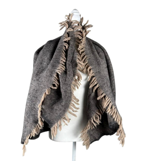 Grey and brown chunky scarf