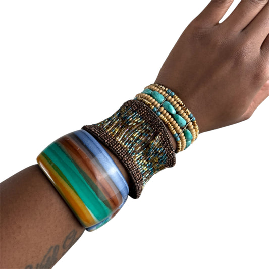 Multicolored Bangle Stack