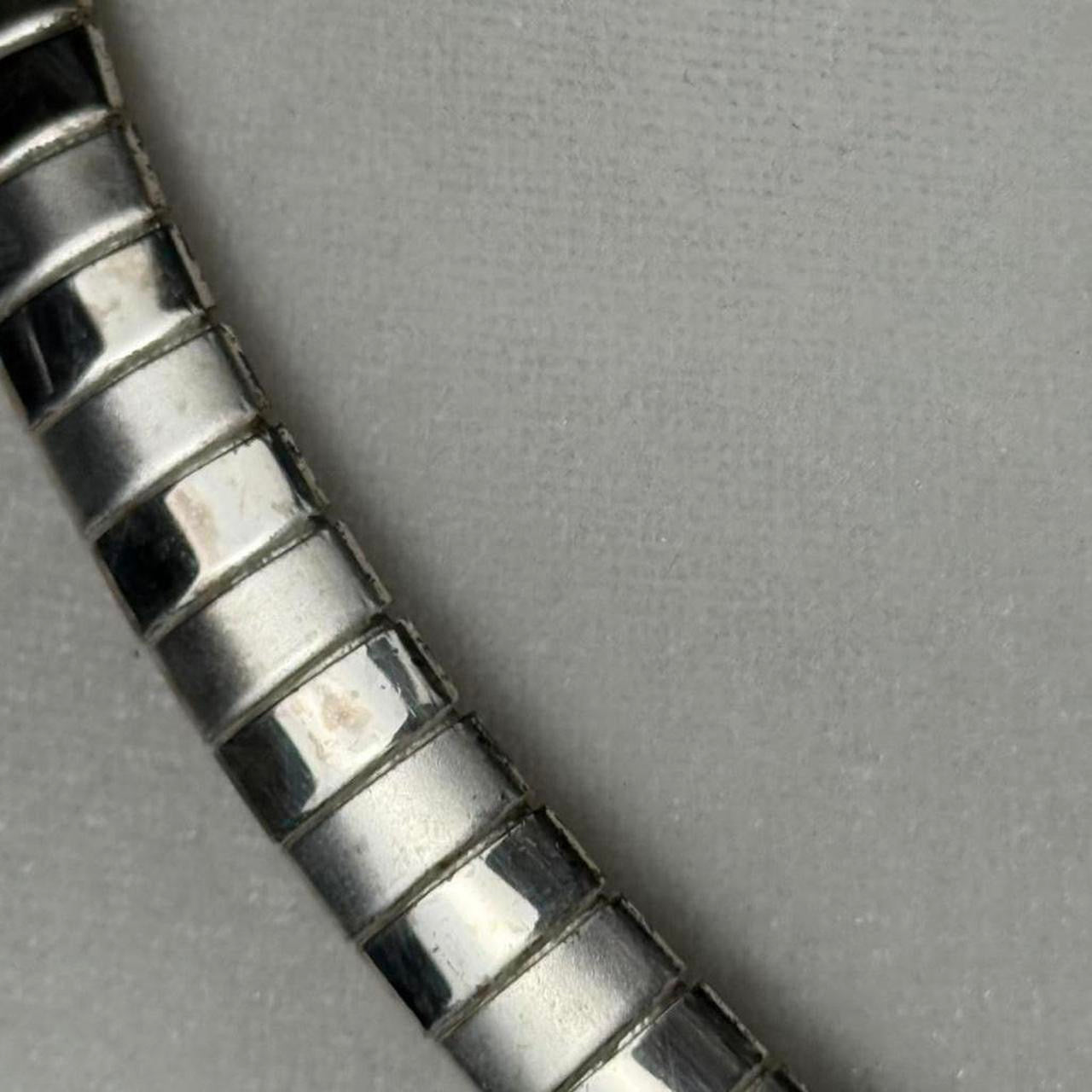 Silver tone statement necklace