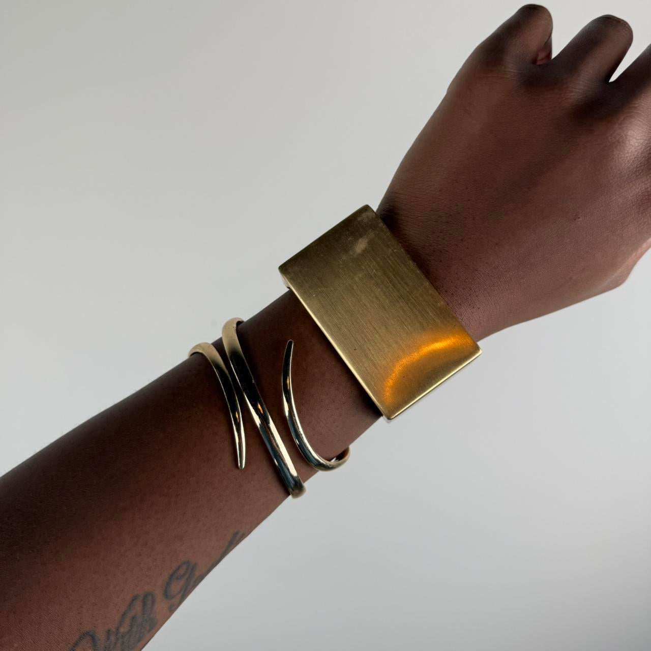 Gold Tone Cuff Stack