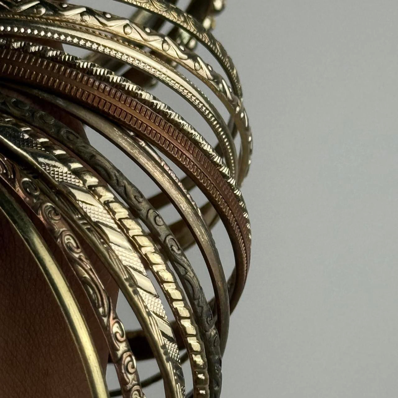 Boho Bangle Stack (mixed metals)