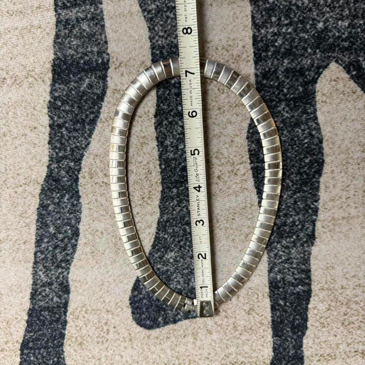 Silver tone statement necklace
