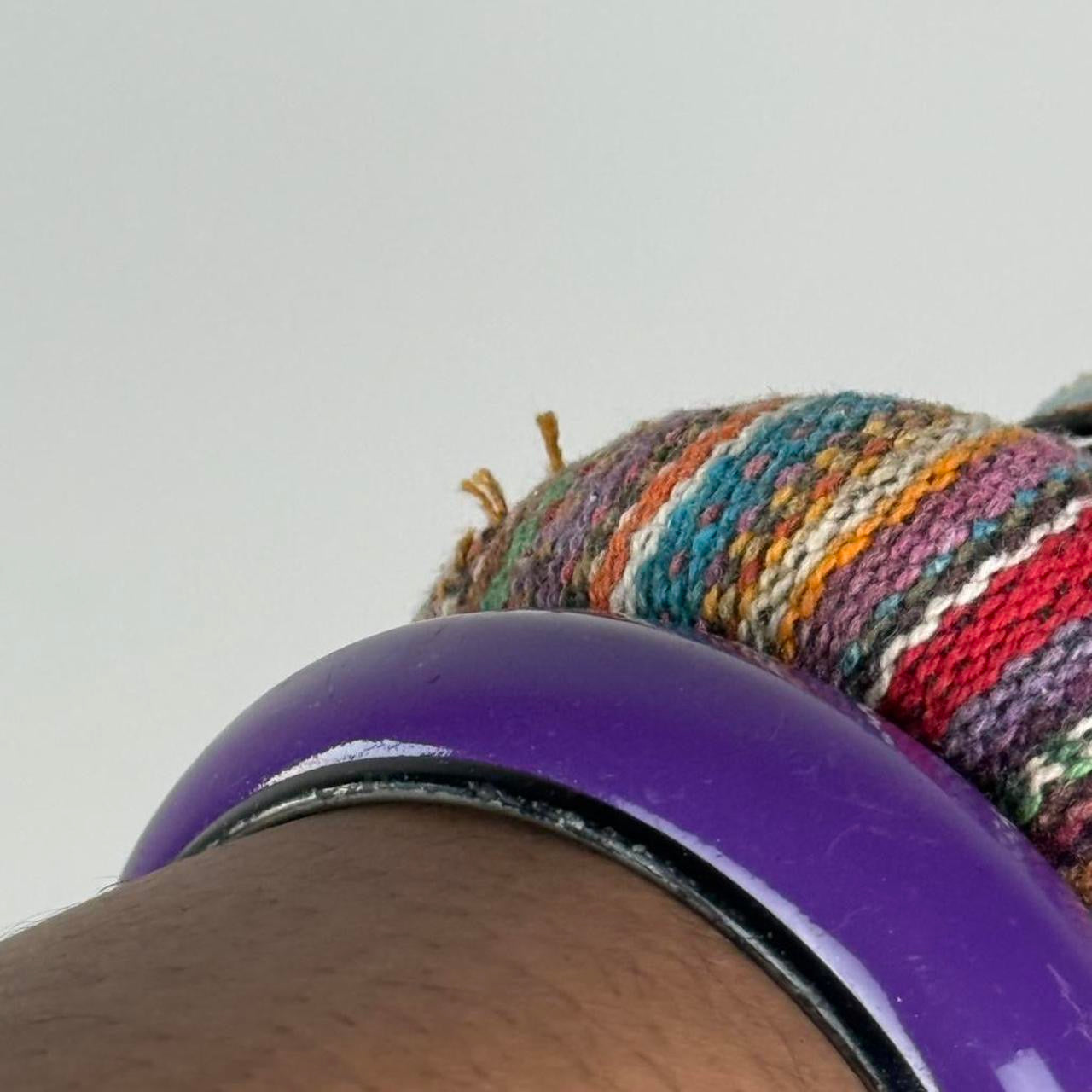 Multicolored bangle cuff stack