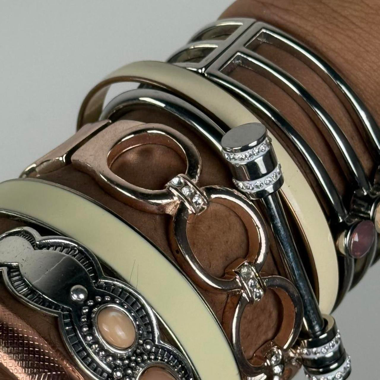 Multicolored Bangle Stack