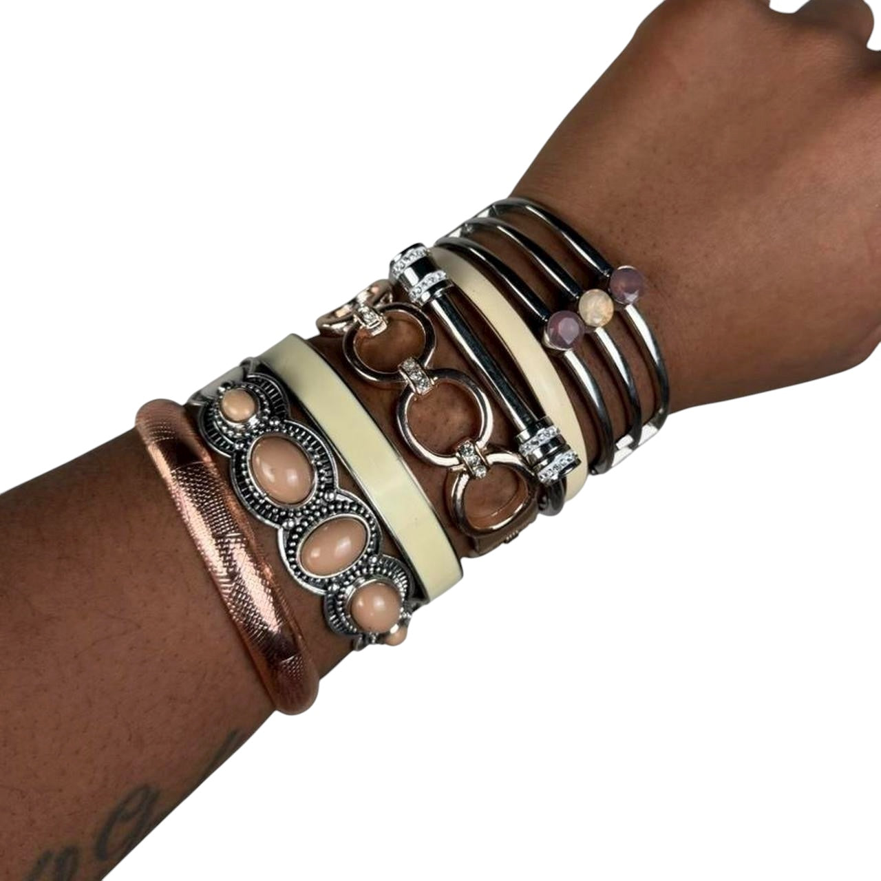 Multicolored Bangle Stack